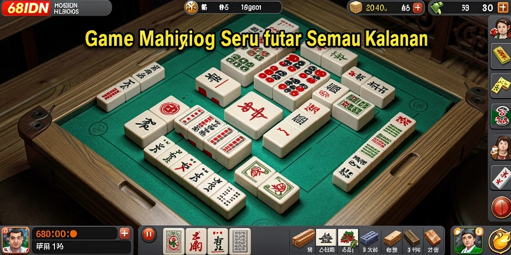 Tampilan gameplay Mahjong yang menarik di 68IDN.