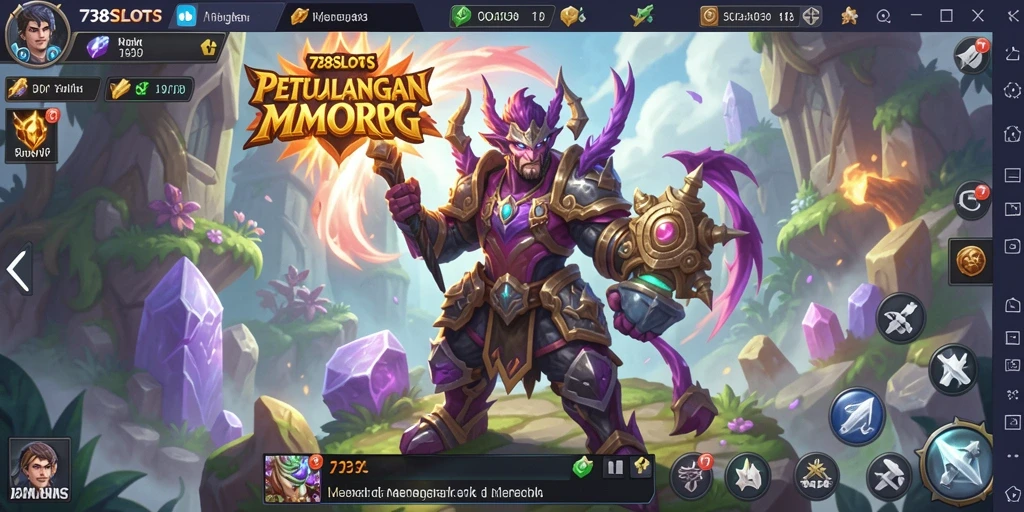 Tampilan menakjubkan dari gameplay MMORPG 738SLOTS.