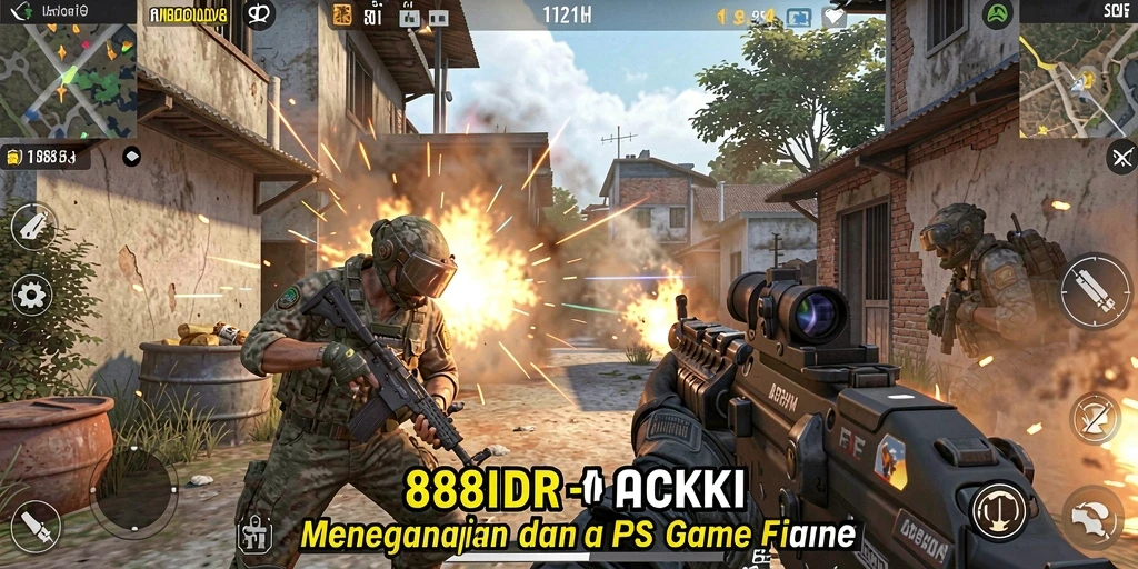 Gameplay FPS menegangkan dari 888IDR dengan trik dan strategi yang cerdas.