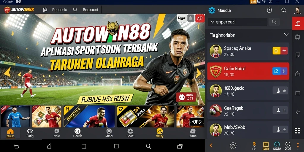 Tampilan menarik dari AUTOWIN88 yang menunjukkan taruhan olahraga secara langsung.