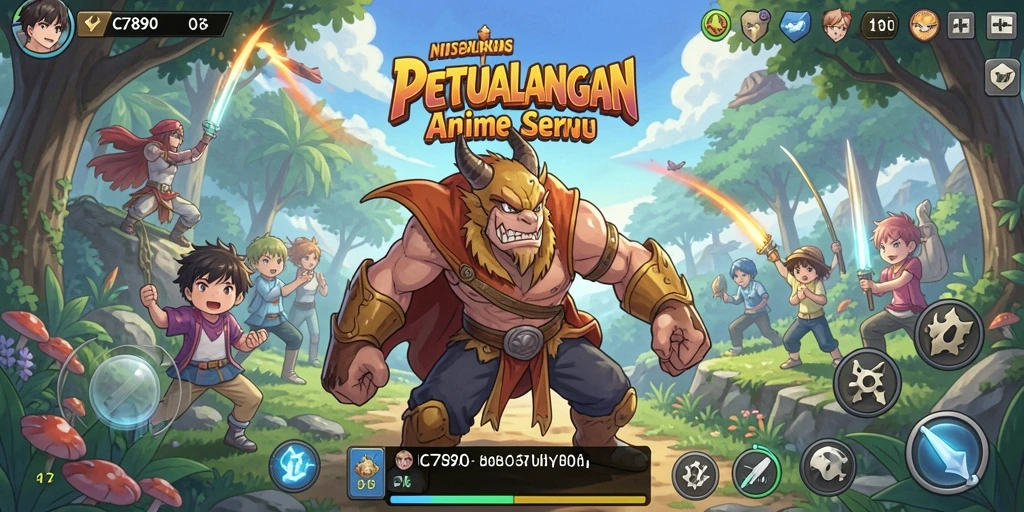 Tampilan gameplay seru di dunia Anime C7890.