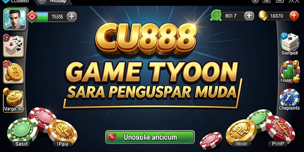 Tampilan gameplay CU888 yang menarik dalam membangun kerajaan bisnis.