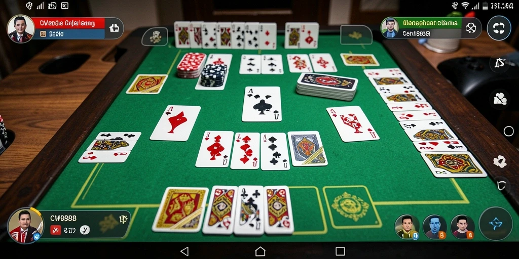 Tampilan utama gameplay Gaple di CW8888 yang seru.