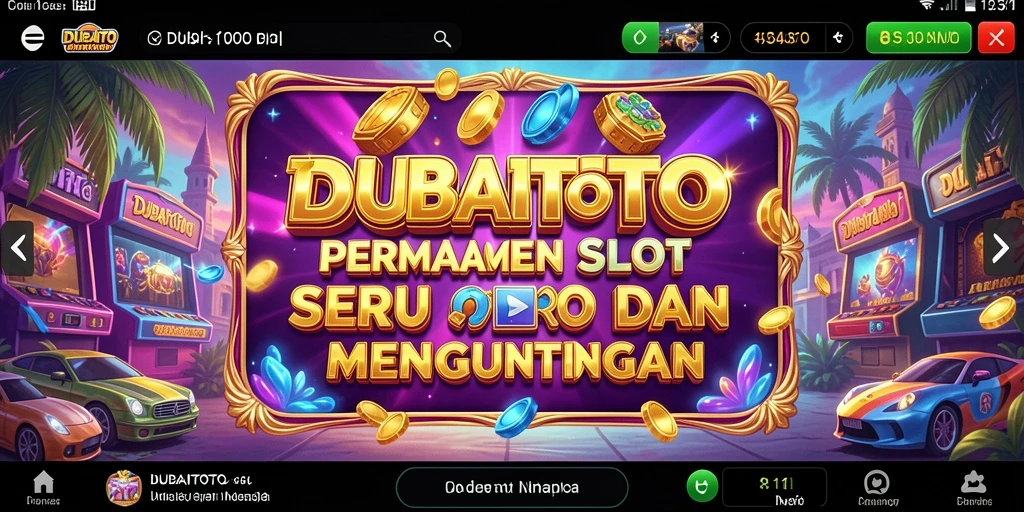 Tampilan gameplay DUBAITOTO yang mendebarkan dan penuh warna.