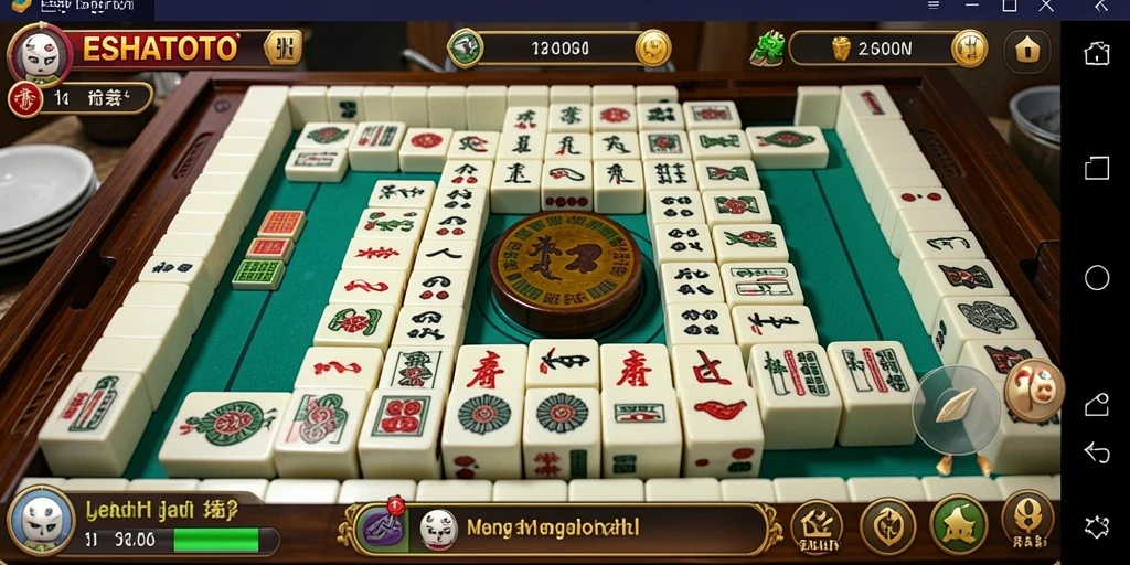 Tampilan gameplay Mahjong yang menarik dan menantang di ESHATOTO.