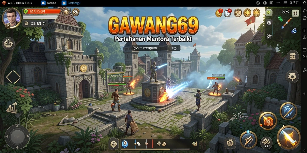 Gameplay menegangkan GAWANG69 dengan pertahanan menara yang strategis.