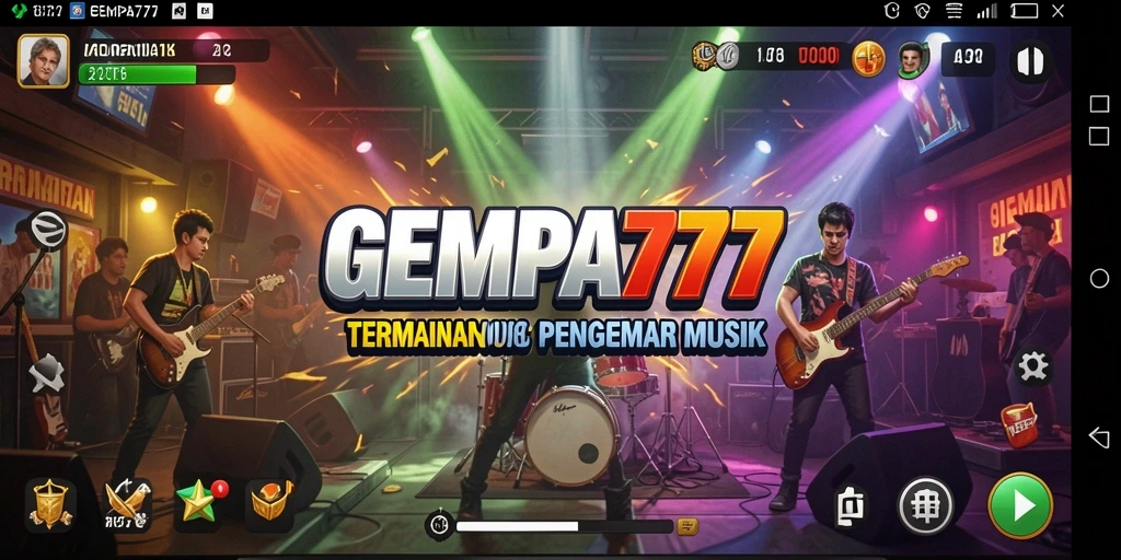 Tampilkan gameplay seru GEMPA777 dengan berbagai genre musik.