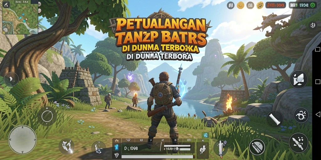 Tangkapan layar menampilkan petualangan seru di dunia terbuka ID098.