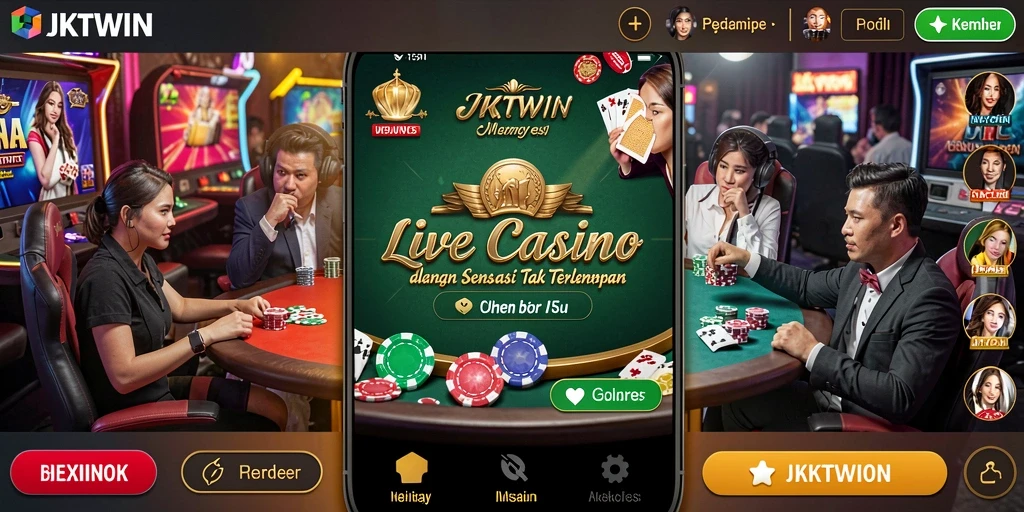 Tampilan gameplay seru di JKTWIN dengan dealer langsung.