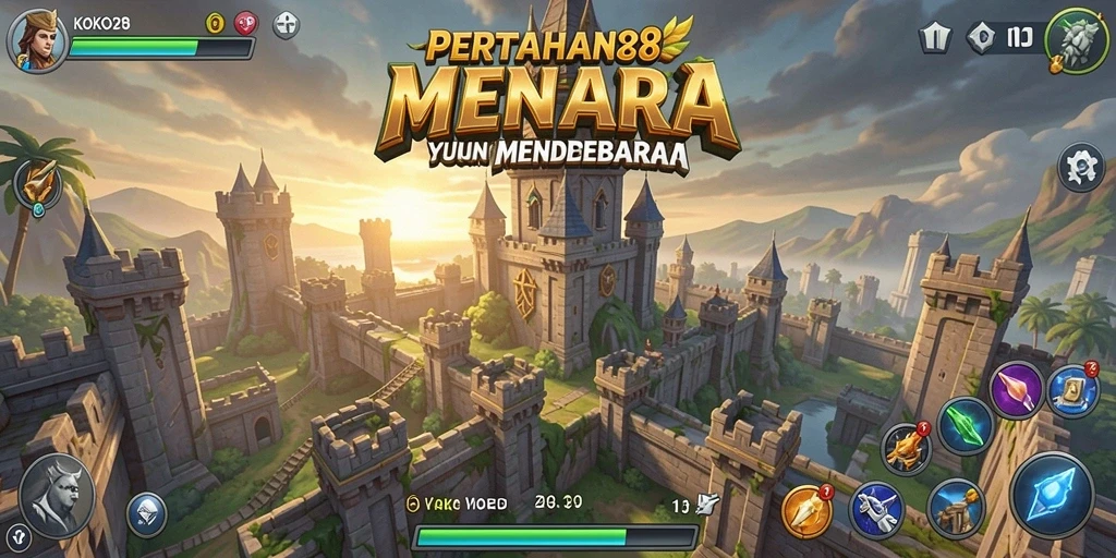 Gameplay menara pertahanan yang seru dan strategis di KOKO288.