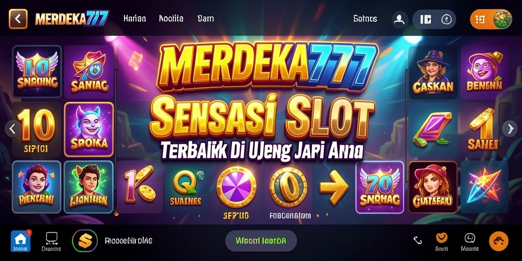 Tampilan menarik dari gameplay slot di MERDEKA777.