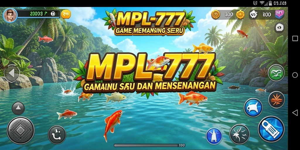 Tampilan gameplay MPL777 dengan aksi memancing yang seru dan mendebarkan.