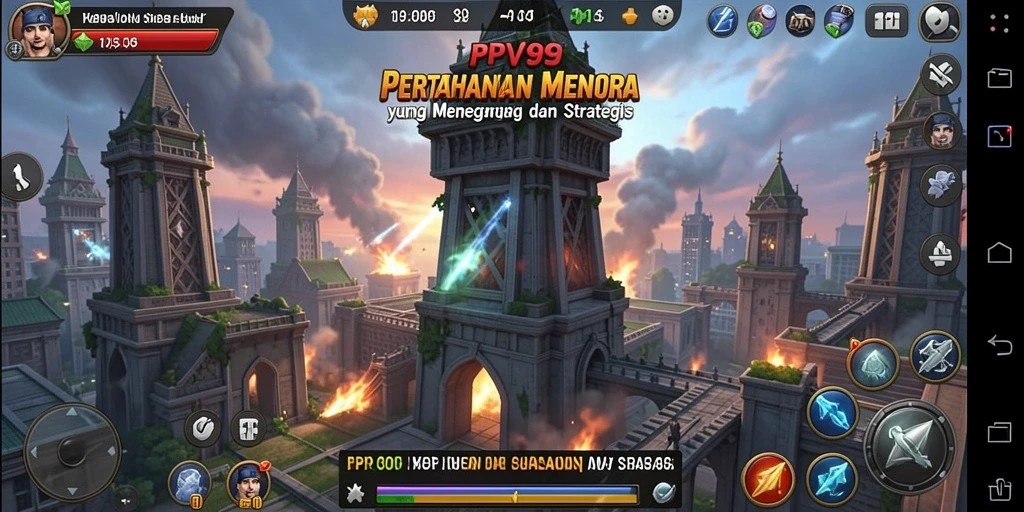 Tampilan strategis gameplay Tower Defense di PPV99.