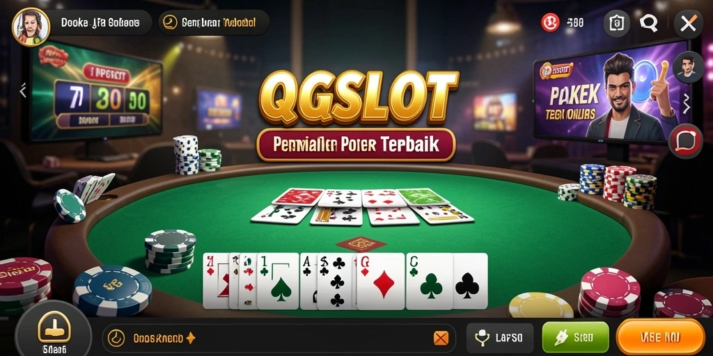 Tampilan gameplay poker yang seru dan penuh strategi.