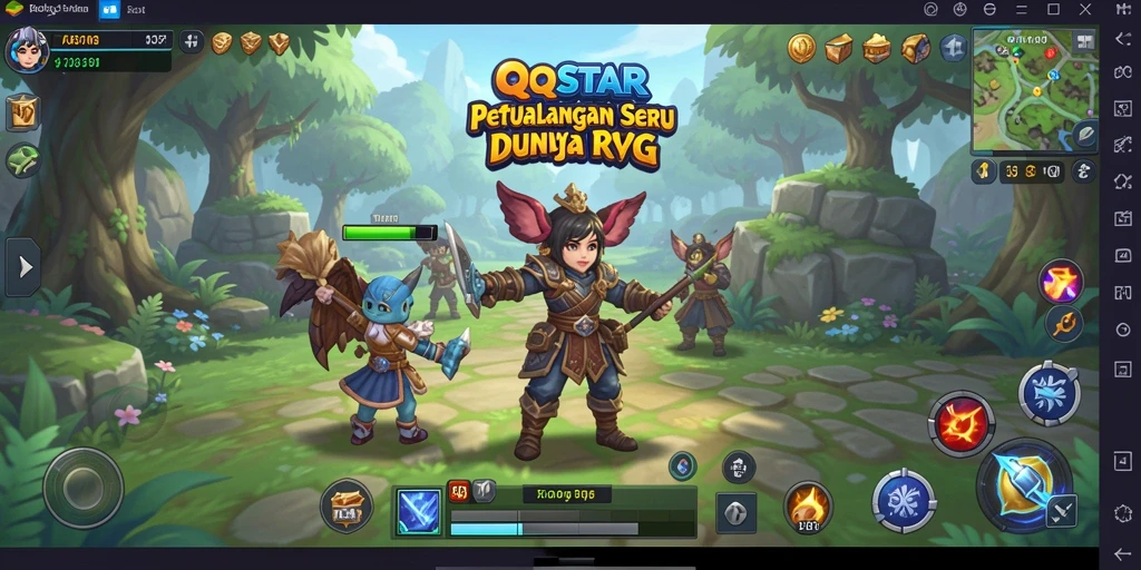 Screenshot gameplay QQSTAR yang mendebarkan dan penuh aksi RPG.