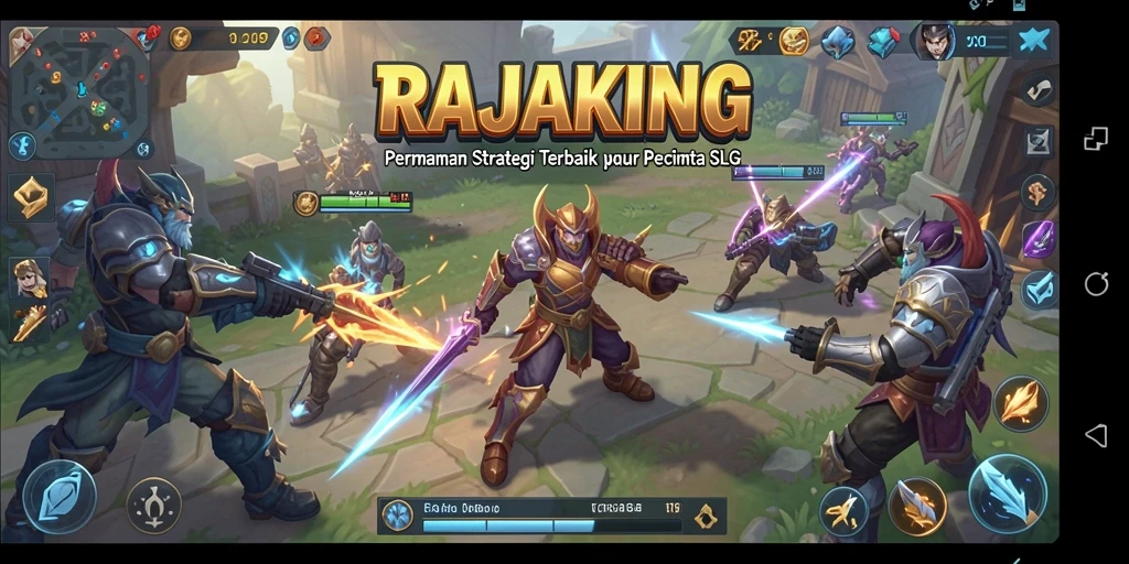 Tampilan gameplay strategis yang intens di RAJAKING.