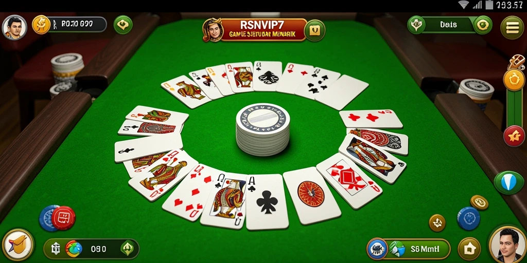 Tampilan gameplay Gaple yang seru dan mendebarkan di RSNVIP7.