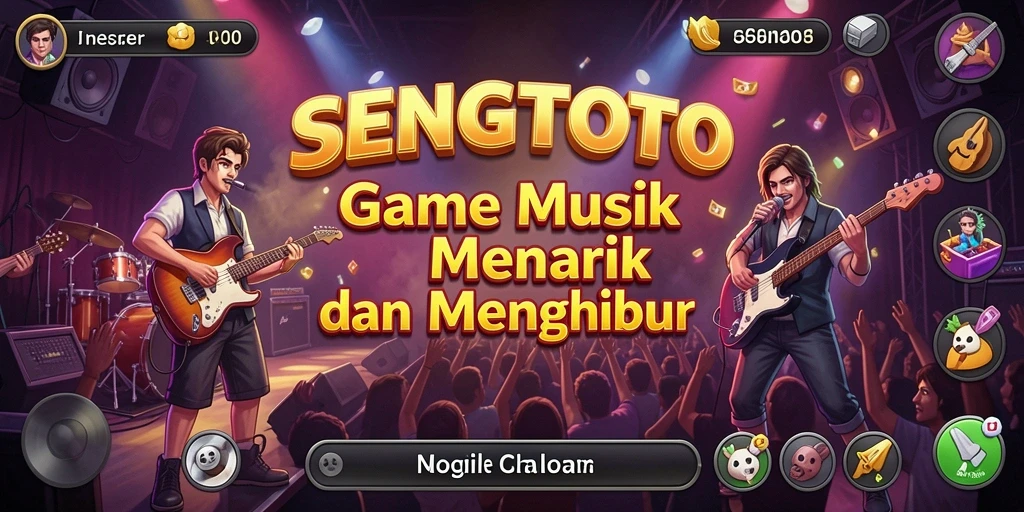 Screenshot gameplay SENGTOTO menampilkan keseruan bermain musik.