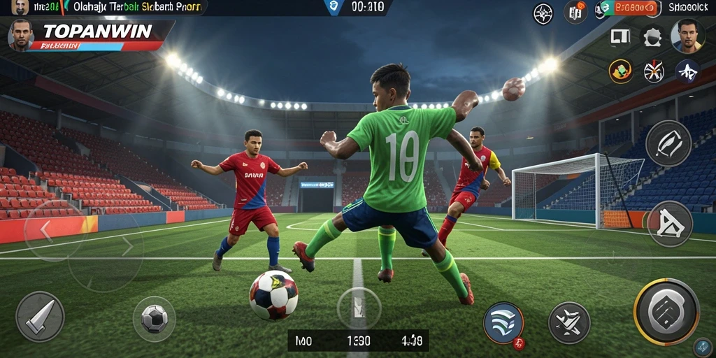 Tangkapan layar utama TOPANWIN menampilkan aksi seru dari pertandingan olahraga.
